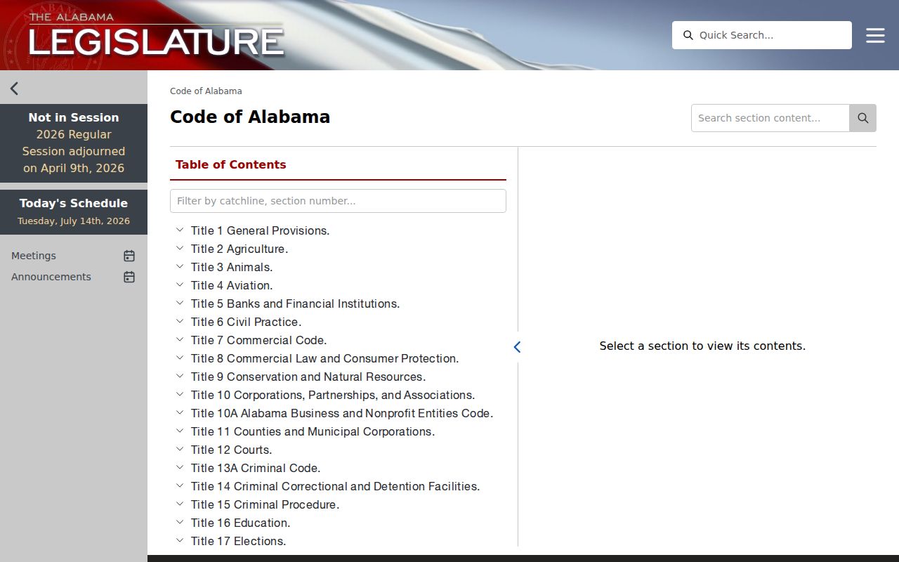 Jefferson County criminal court records Alabama Code source